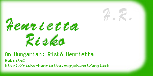 henrietta risko business card