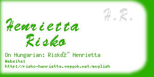 henrietta risko business card